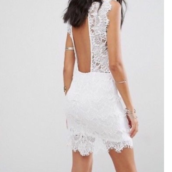 Free People White Daydream Lace Bodycon Dress - Picture 2 of 8